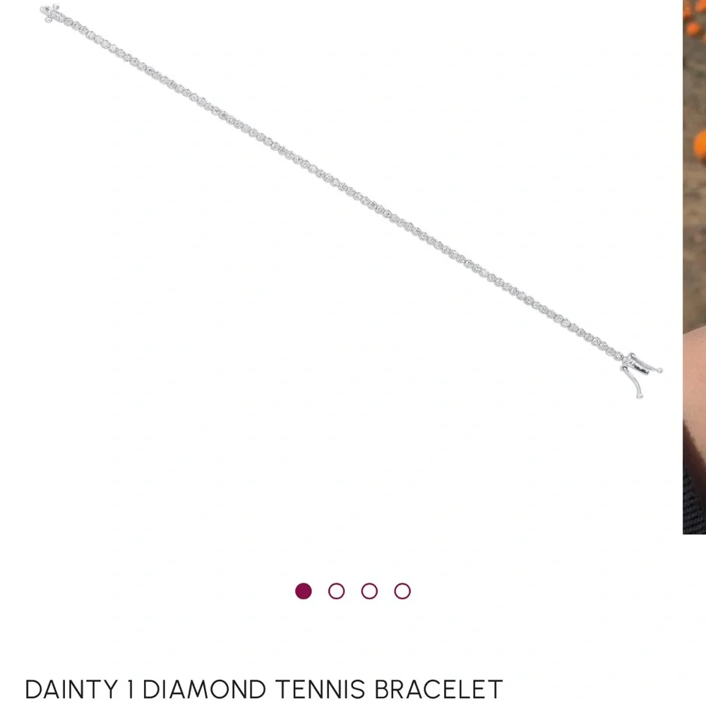Nicole Rose Jewelry Dainty 1 ct Tennis Bracelet - Picture 2 of 3